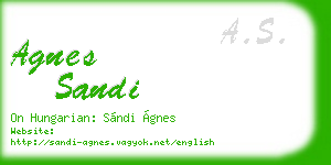 agnes sandi business card