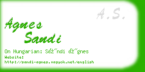 agnes sandi business card